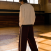 Maroon Varsity Stripe Track Pants