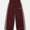 Maroon Varsity Stripe Track Pants