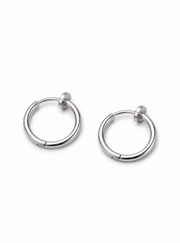 Dual Tone Removable Hoop Earrings