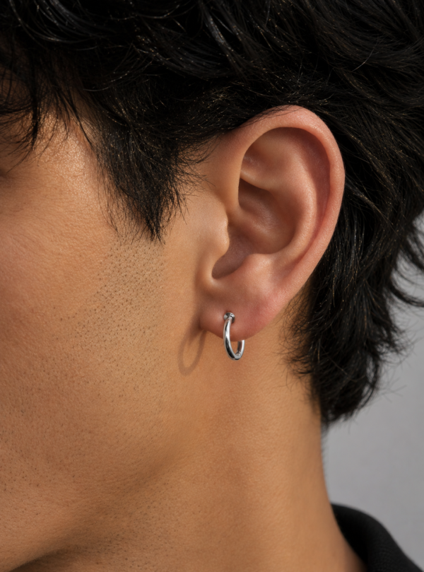 Dual Tone Removable Hoop Earrings