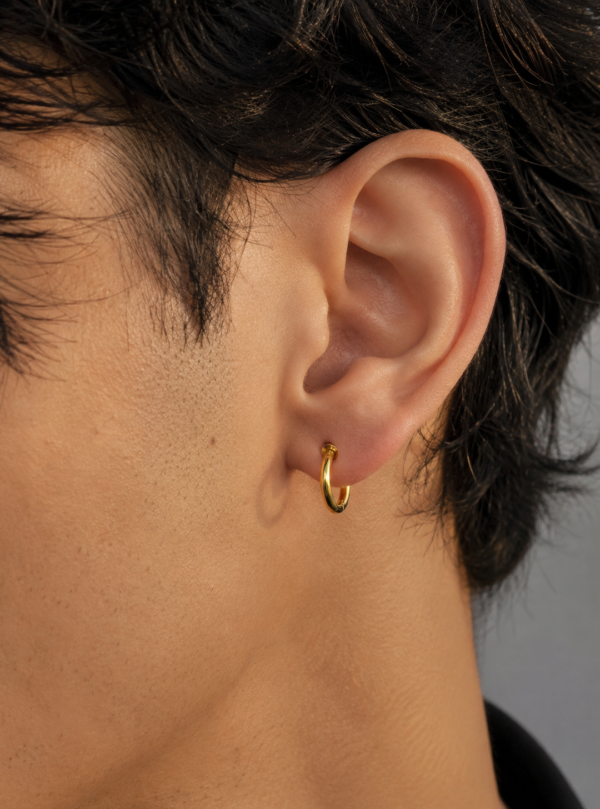 Dual Tone Removable Hoop Earrings